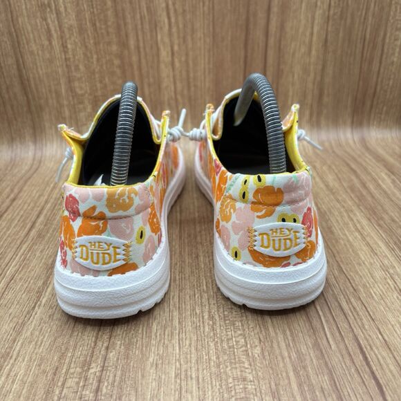 Hey Dude Wendy Watercolor Floral Petal Pink Multi Women’s Size 8 Sneakers - Picture 4 of 8